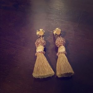 Gold J.Crew tassel earrings